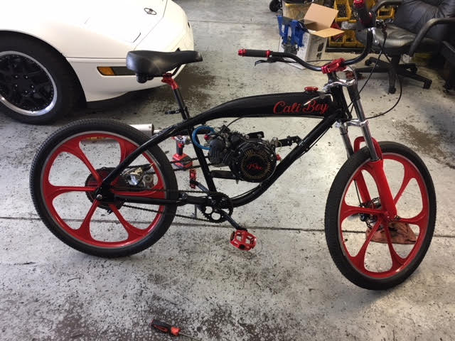 Motorized bike with 79cc Predator power.